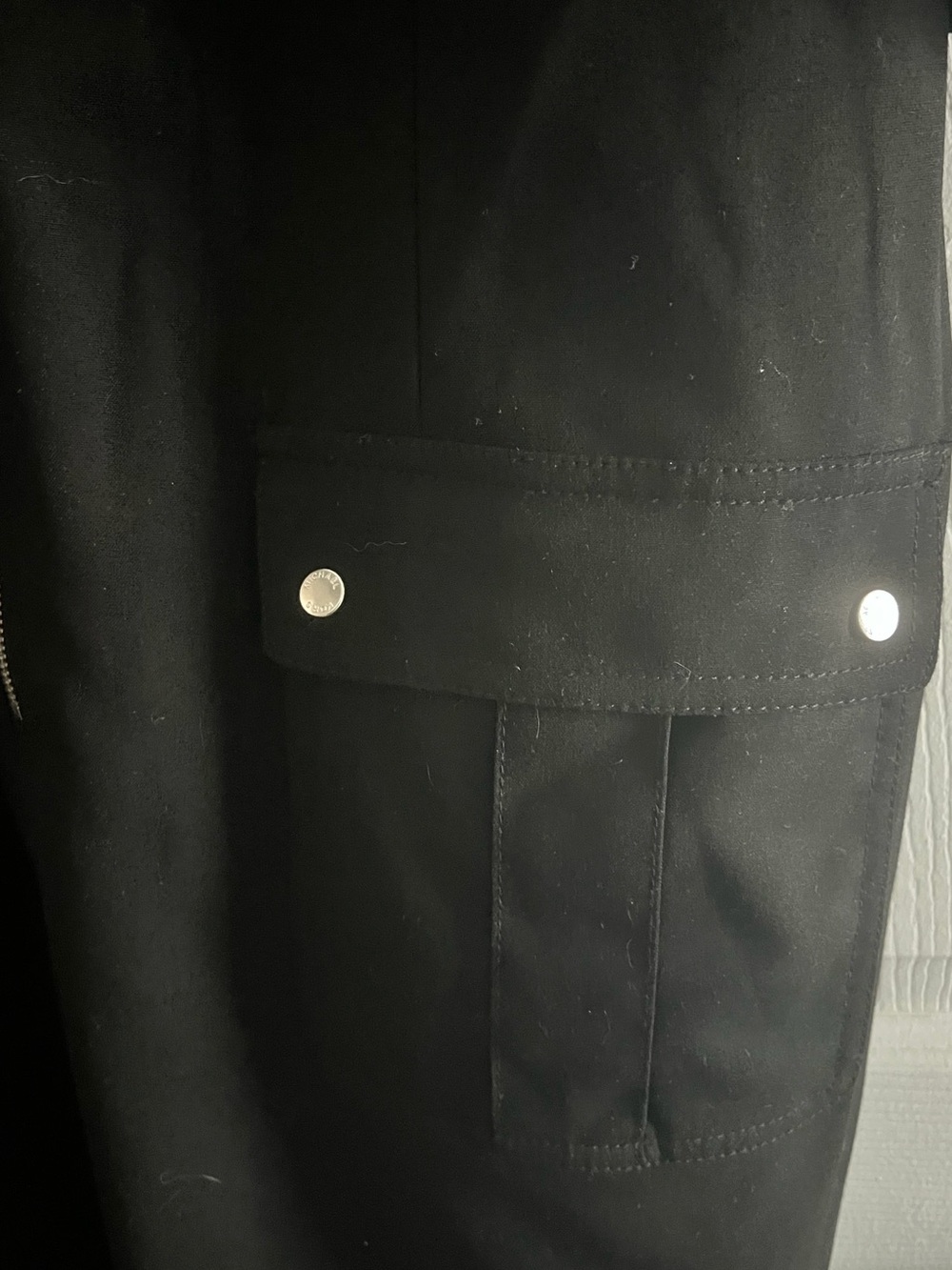 Michael Kors Black Zip-Front Utility Shirt Dress - Picture 5 of 7